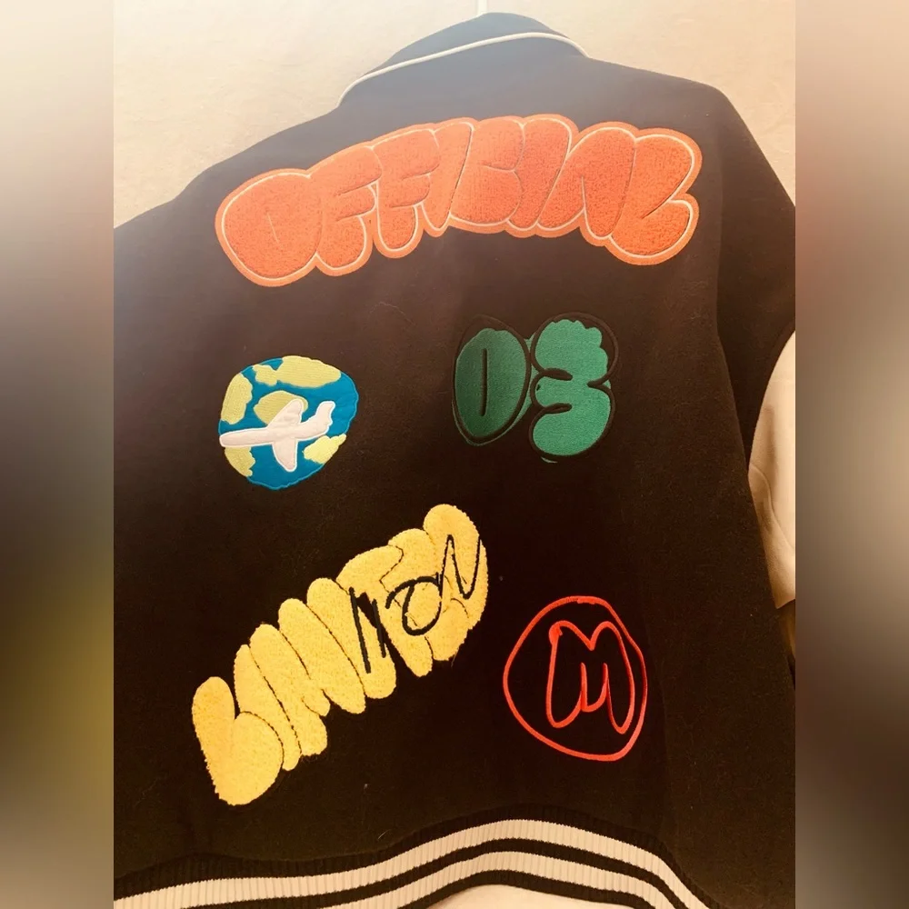 SOLD- Varsity Jacket - Graffiti Style - Picture 2 of 9